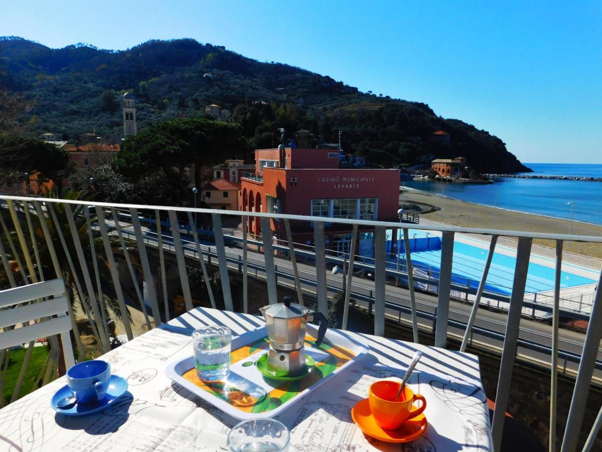 Trilocale Con Meravigliosa Vista Mare, Levanto Eksteriør billede